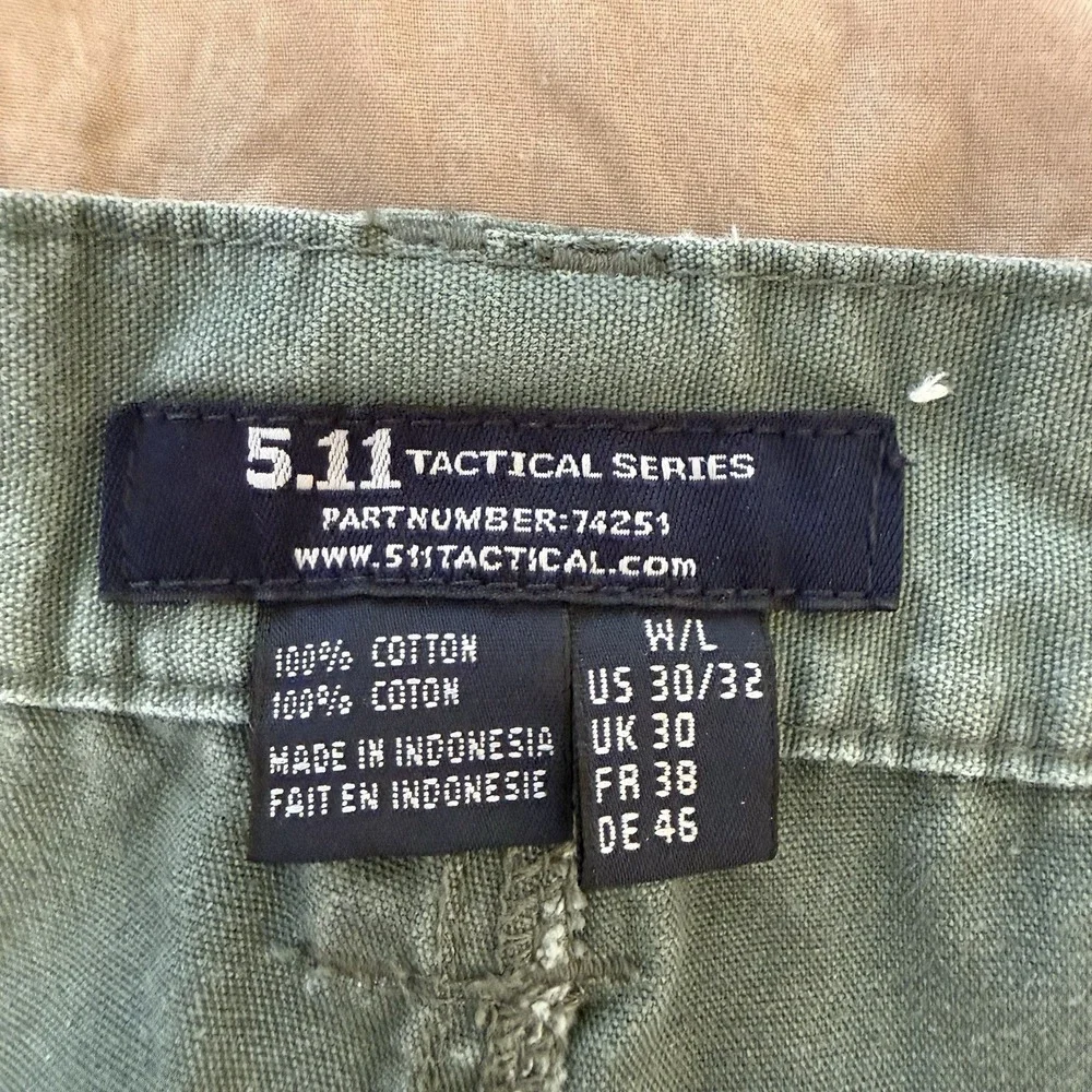 5.11 Tactical Pants Mens 30x32 Distressed Cargo Canvas Workwear Utility Gorp